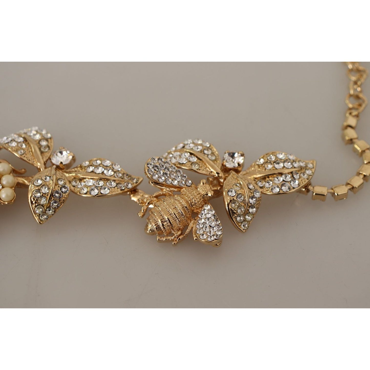 Dolce & Gabbana Elegant Sicily Floral Bug Statement Necklace gold-brass-floral-sicily-crystal-statement-necklace WOMAN NECKLACE IMG_1872-scaled-f7b1a36b-8e8.jpg