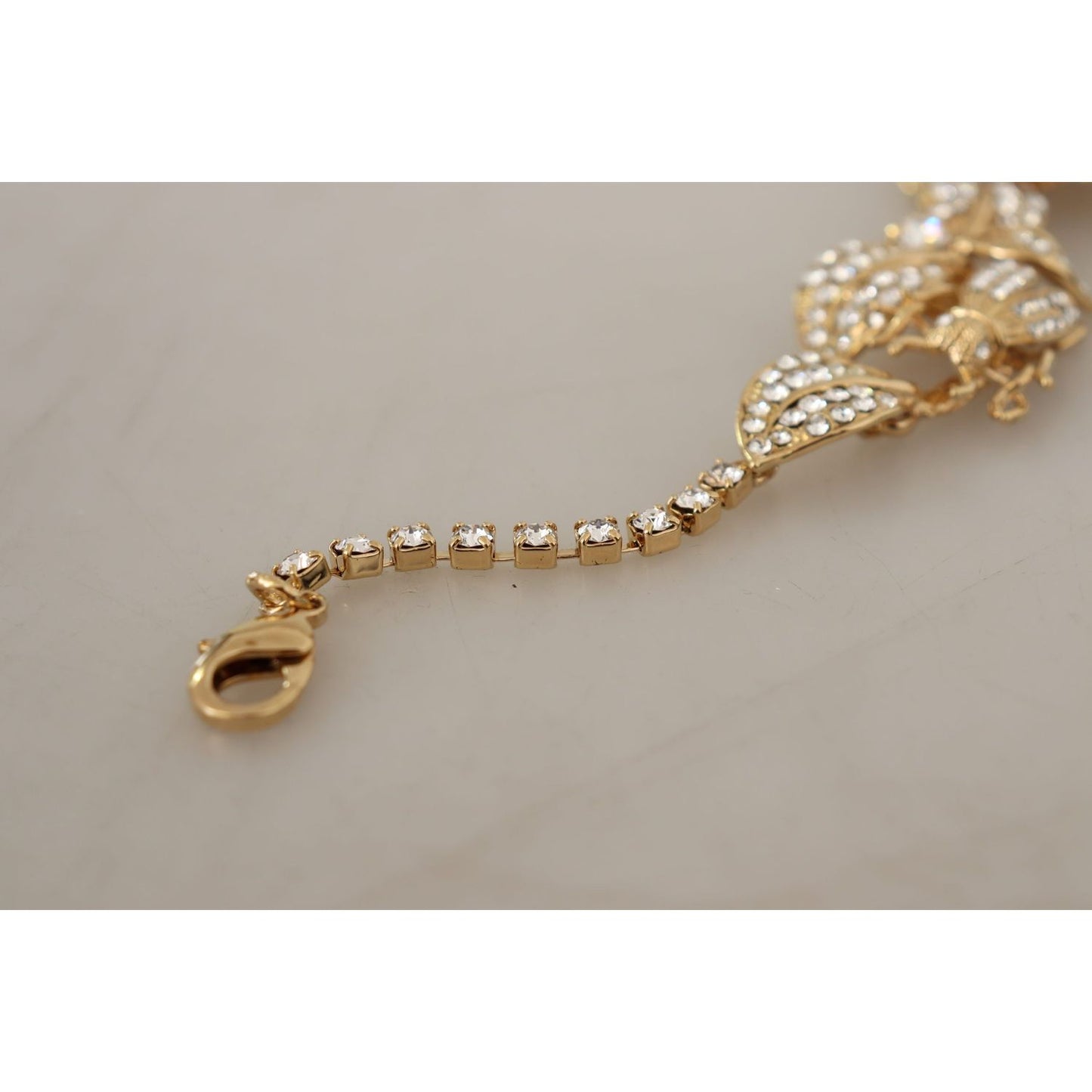 Dolce & Gabbana Elegant Sicily Floral Bug Statement Necklace gold-brass-floral-sicily-crystal-statement-necklace WOMAN NECKLACE IMG_1874-scaled-1219fb14-bf1.jpg