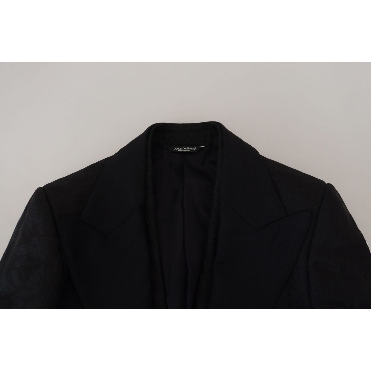 Dolce & Gabbana Elegant Black Martini Suit for the Modern Man black-polyester-men-2-piece-martini-suit