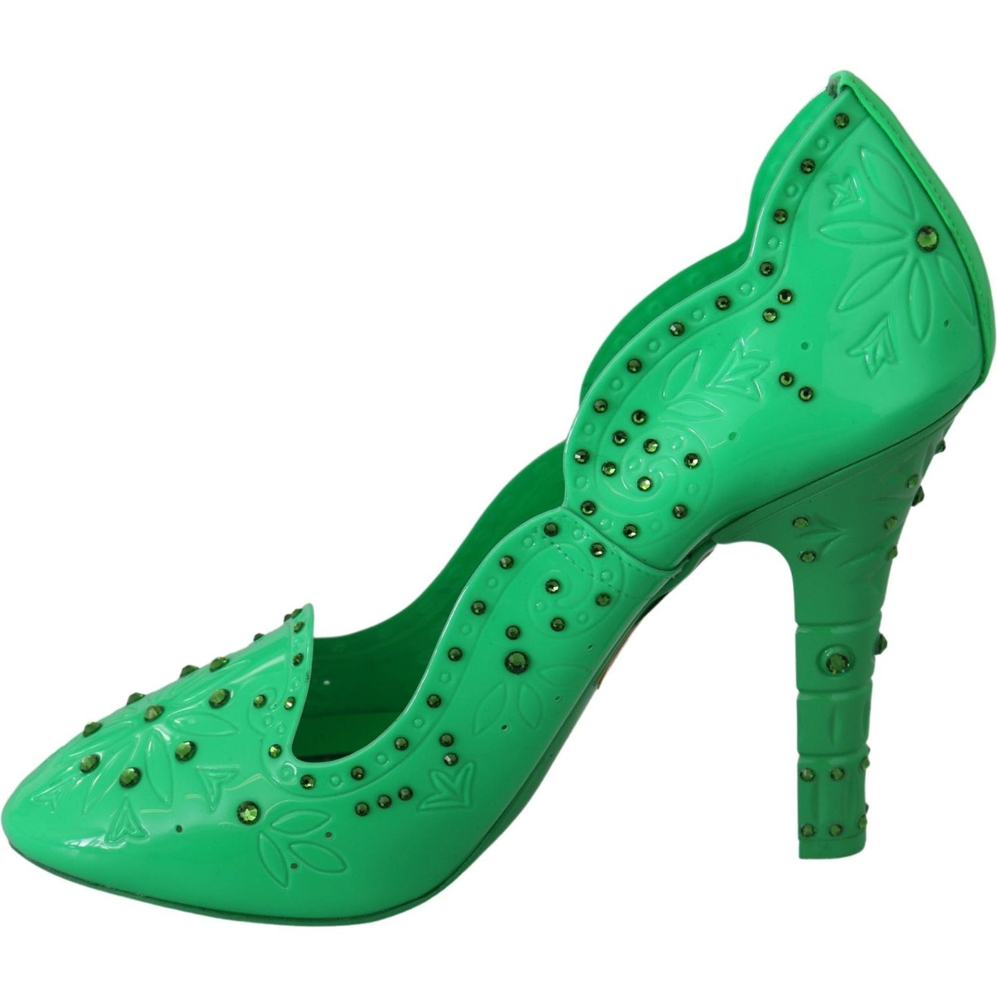Dolce & Gabbana Enchanting Crystal Cinderella Pumps green-crystal-floral-heels-cinderella-shoes IMG_1887-1-49b446e0-b7f.jpg