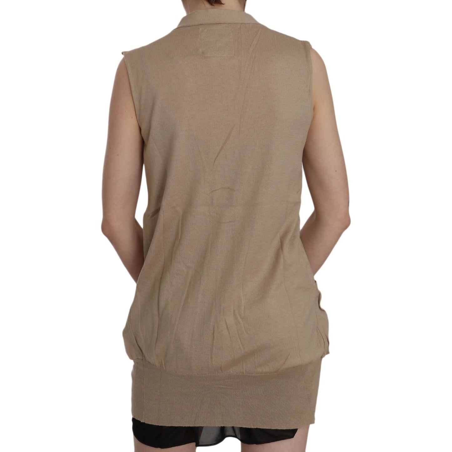 PINK MEMORIES Elegant Sleeveless Cotton Vest brown-100-cotton-sleeveless-cardigan-top-vest-1 IMG_1909-7987a508-ac0.jpg