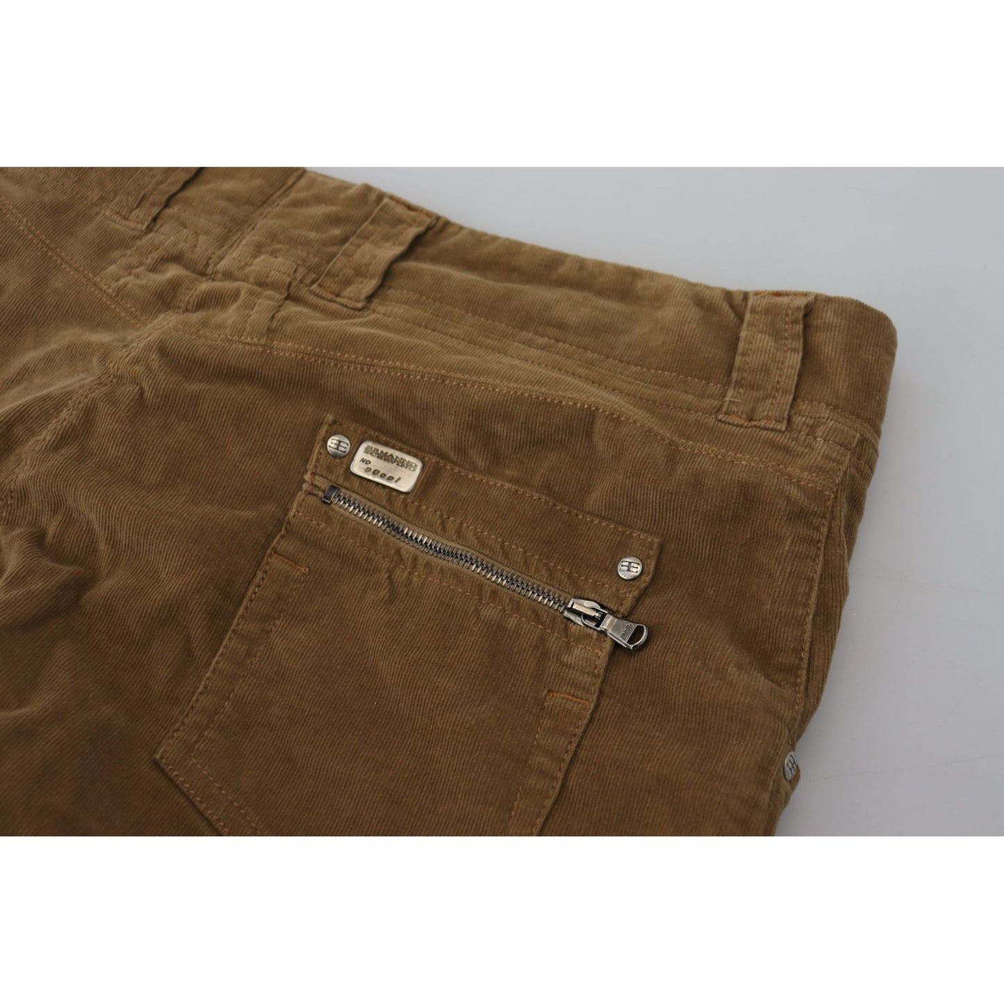 Ermanno Scervino Chic Brown Corduroy Cargo Pants brown-cotton-corduroy-cargo-pants