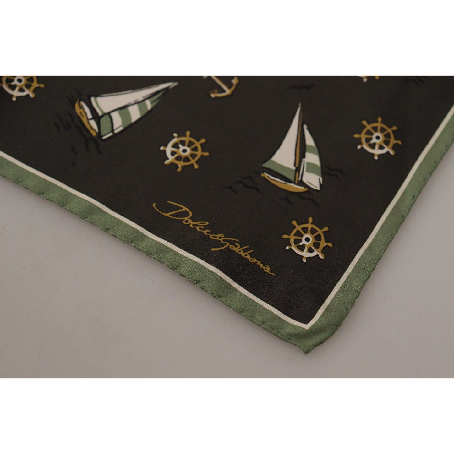 Dolce & Gabbana Elegant Multicolor Silk Men's Square Scarf multicolor-printed-dg-logo-square-handkerchief