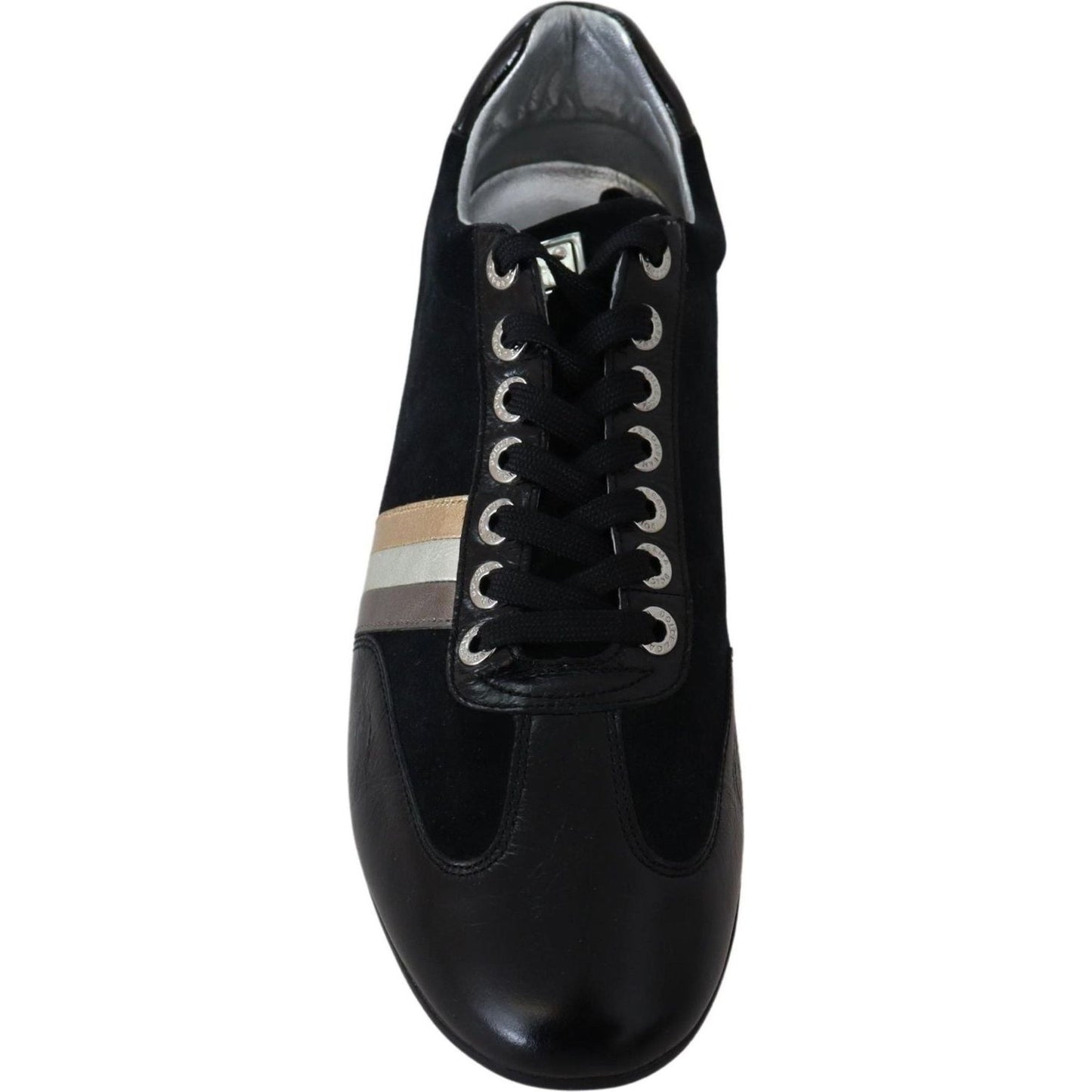 Dolce & Gabbana Elegant Black Leather Sport Sneakers black-logo-leather-casual-mens-scarpe-sneakers IMG_1961-eda72c58-f1f.jpg