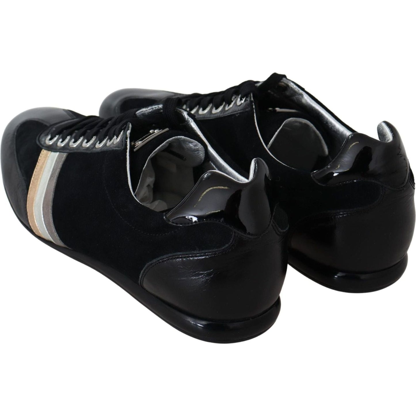 Dolce & Gabbana Elegant Black Leather Sport Sneakers black-logo-leather-casual-mens-scarpe-sneakers IMG_1966-scaled-0d1954f9-338.jpg