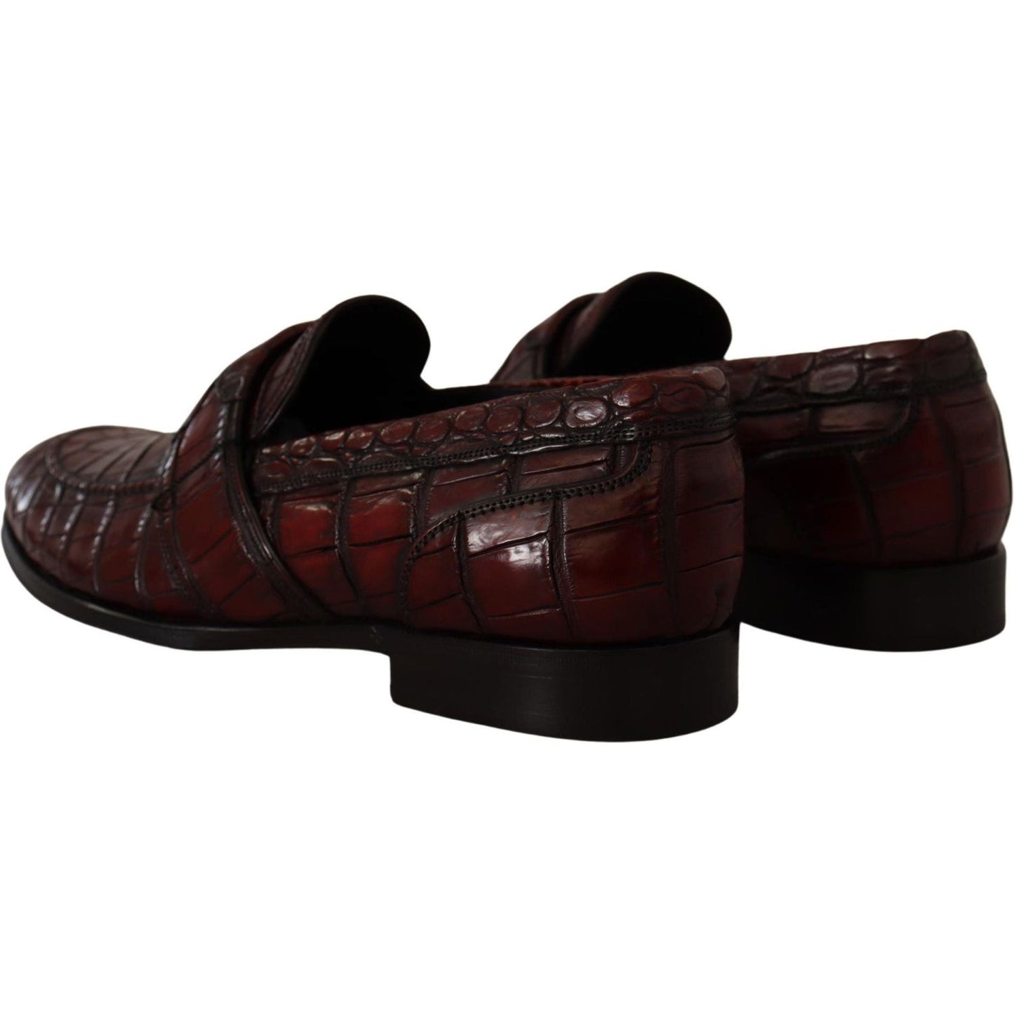 Dolce & Gabbana Exotic Croc Leather Bordeaux Loafers bordeaux-exotic-leather-dress-derby-shoes IMG_2083-scaled-3be2384a-793.jpg