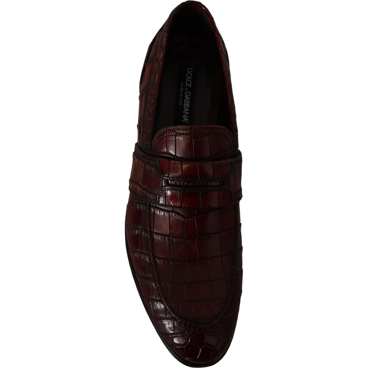 Dolce & Gabbana Exotic Croc Leather Bordeaux Loafers bordeaux-exotic-leather-dress-derby-shoes IMG_2088-scaled-79d9fc51-a0c.jpg
