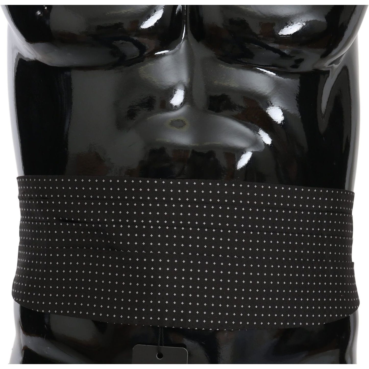 Dolce & Gabbana Elegant Black Dotted Silk Cummerbund black-dotted-waist-belt-silk-cummerbund IMG_2112-scaled-9e5741f0-4cd.jpg