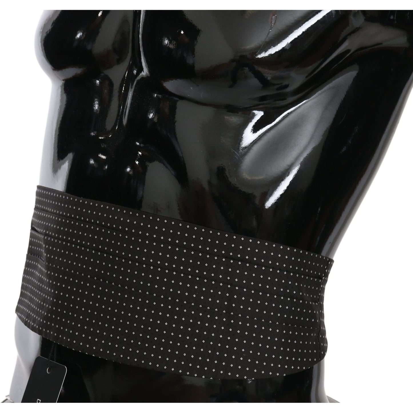 Dolce & Gabbana Elegant Black Dotted Silk Cummerbund black-dotted-waist-belt-silk-cummerbund IMG_2113-scaled-66c6ddb9-d39.jpg