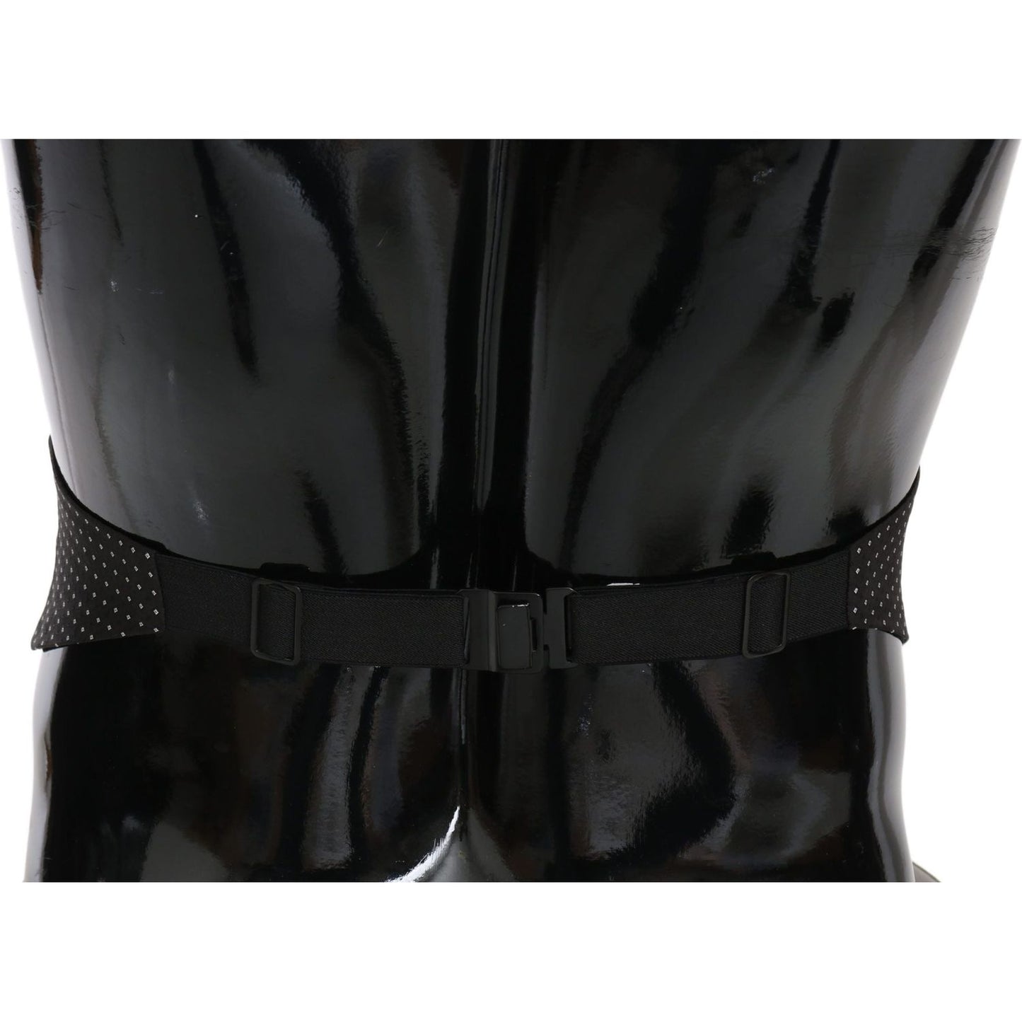 Dolce & Gabbana Elegant Black Dotted Silk Cummerbund black-dotted-waist-belt-silk-cummerbund