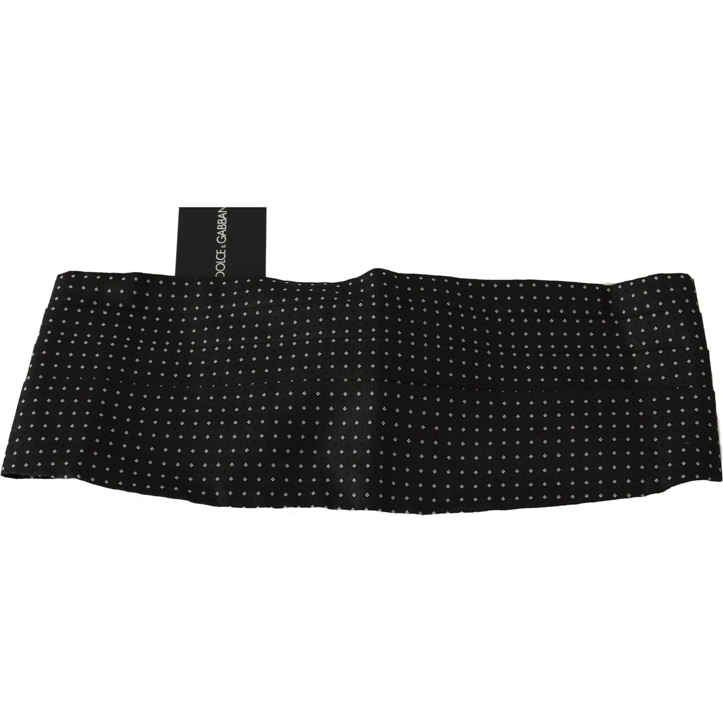 Dolce & Gabbana Elegant Black Dotted Silk Cummerbund black-dotted-waist-belt-silk-cummerbund IMG_2115-scaled-c0befe31-fe2.jpg