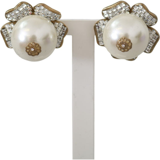 Dolce & Gabbana Floral Crystal-Pearl Clip-On Earrings gold-tone-maxi-faux-pearl-floral-clip-on-jewelry-earrings Earrings IMG_2119-1-4cd6b733-df9.jpg