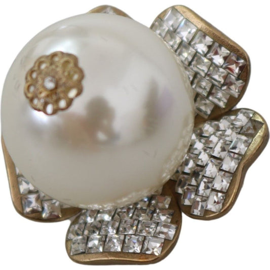 Dolce & Gabbana Floral Crystal-Pearl Clip-On Earrings gold-tone-maxi-faux-pearl-floral-clip-on-jewelry-earrings Earrings IMG_2126-066e66fd-077.jpg
