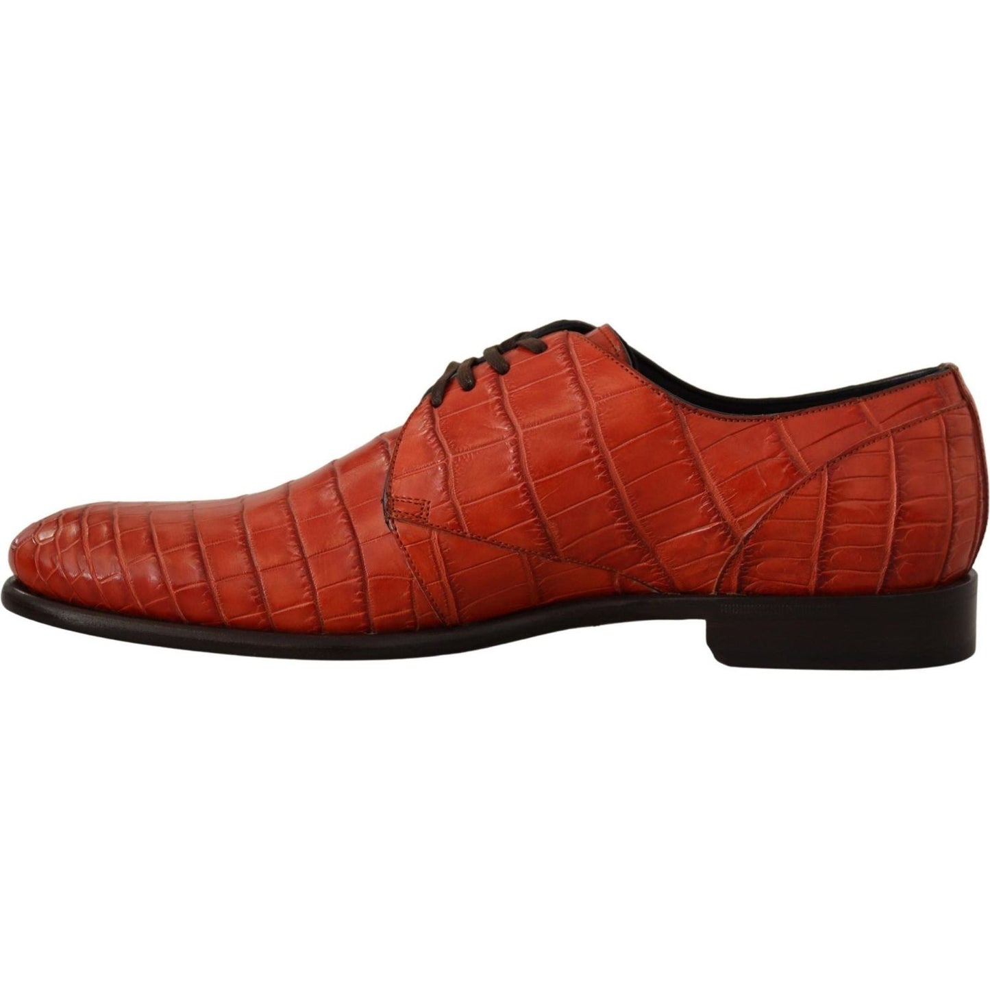 Dolce & Gabbana Exquisite Exotic Croc Leather Lace-Up Dress Shoes orange-exotic-leather-dress-derby-shoes IMG_2147-scaled-edee9c59-e92.jpg