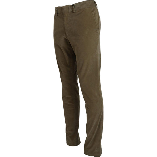 Tommy Hilfiger Elegant Brown Casual Pants brown-cotton-corduroy-casual-pants IMG_2164-scaled-b75e728e-ad6.jpg