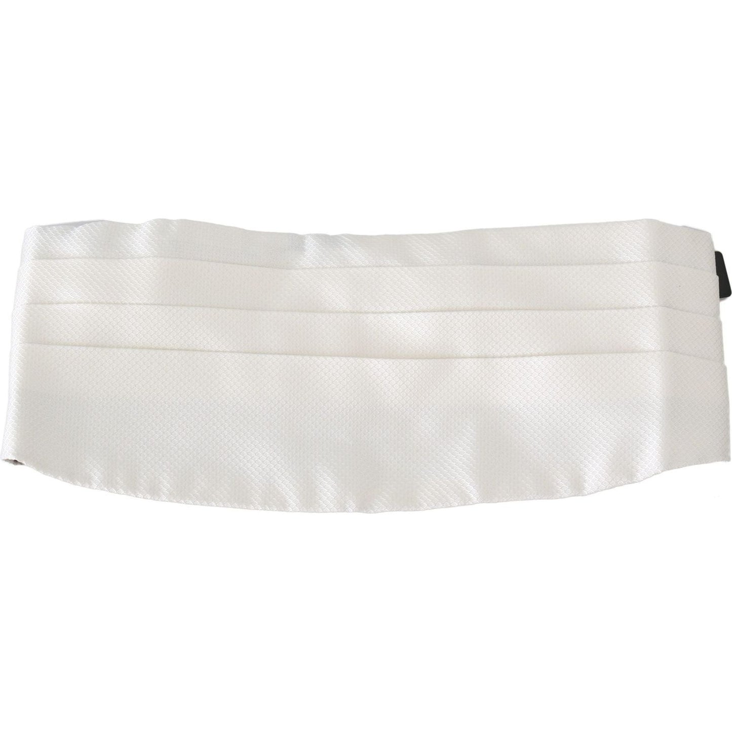 Dolce & Gabbana Elegant Silk White Patterned Cummerbund white-men-waist-belt-100-silk-cummerbund-1
