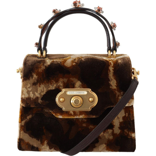 Dolce & GabbanaElegant Giraffe Pattern Welcome Bag with Gold AccentsMcRichard Designer Brands£2809.00