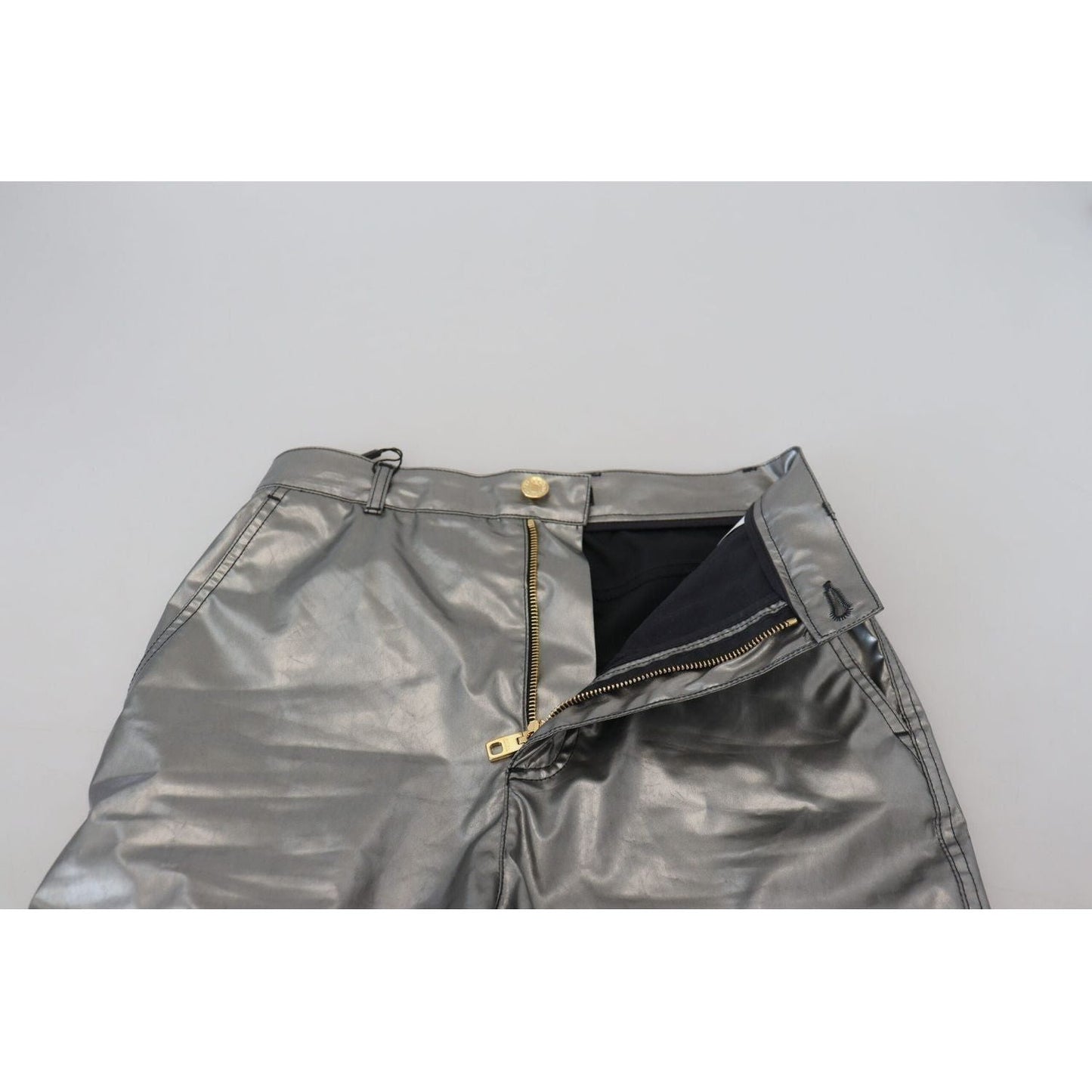 Dolce & Gabbana Elegant High Waist Skinny Pants in Silver metallic-silver-high-waist-skinny-pants IMG_2390-scaled-51894194-5de.jpg