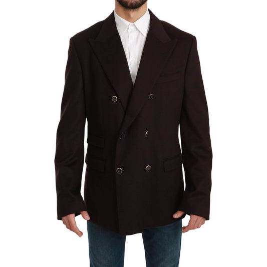 Dolce & Gabbana Elegant Bordeaux Taormina Cashmere Blazer bordeaux-cashmere-coat-taormina-blazer