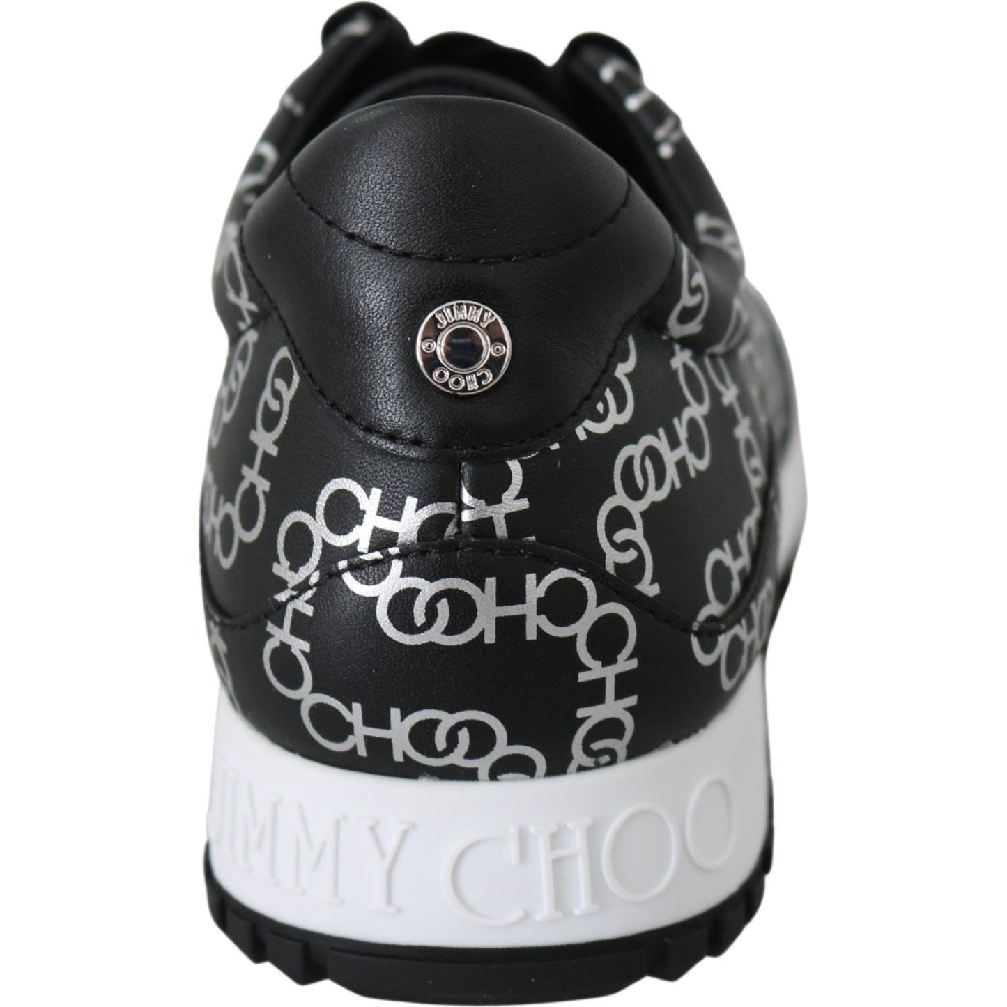 Jimmy ChooElegant Black & Silver Leather SneakersMcRichard Designer Brands£419.00