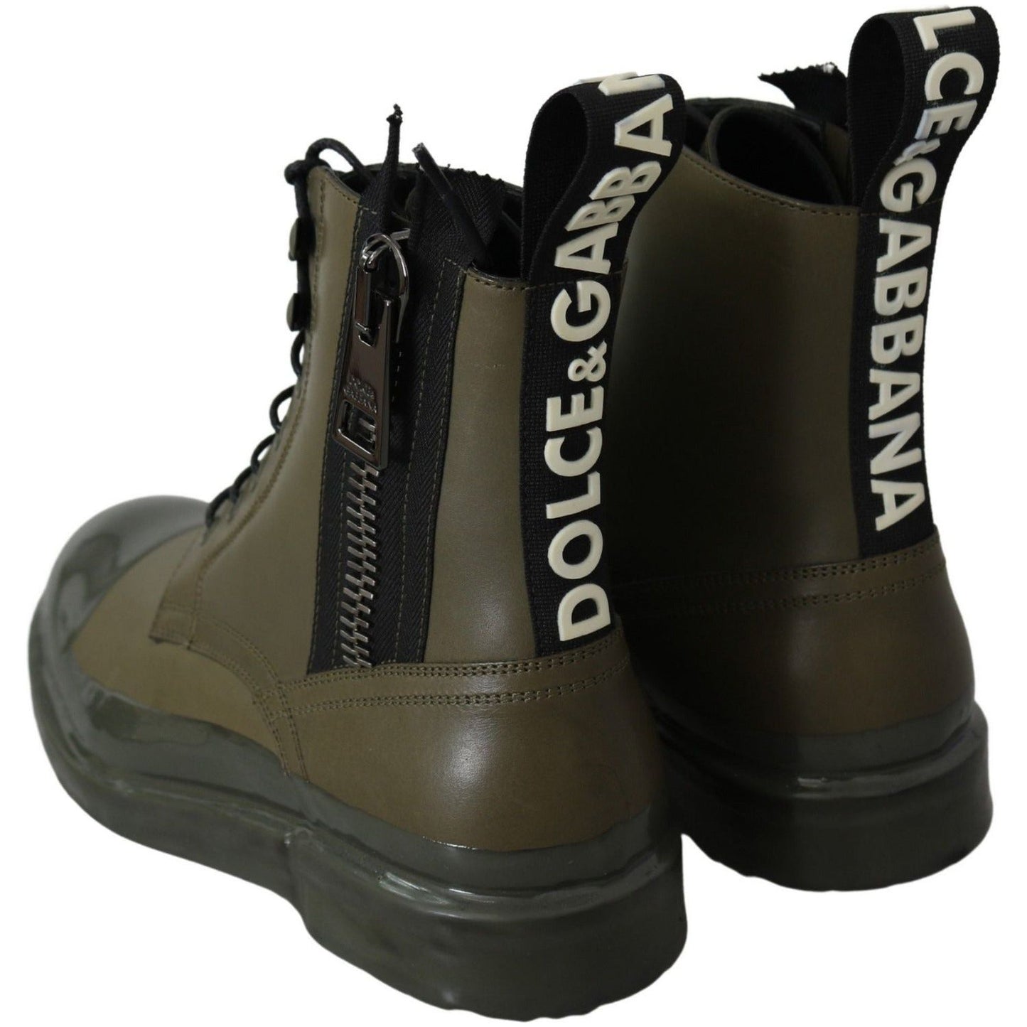 Dolce & GabbanaChic Military Green Leather Ankle BootsMcRichard Designer Brands£549.00