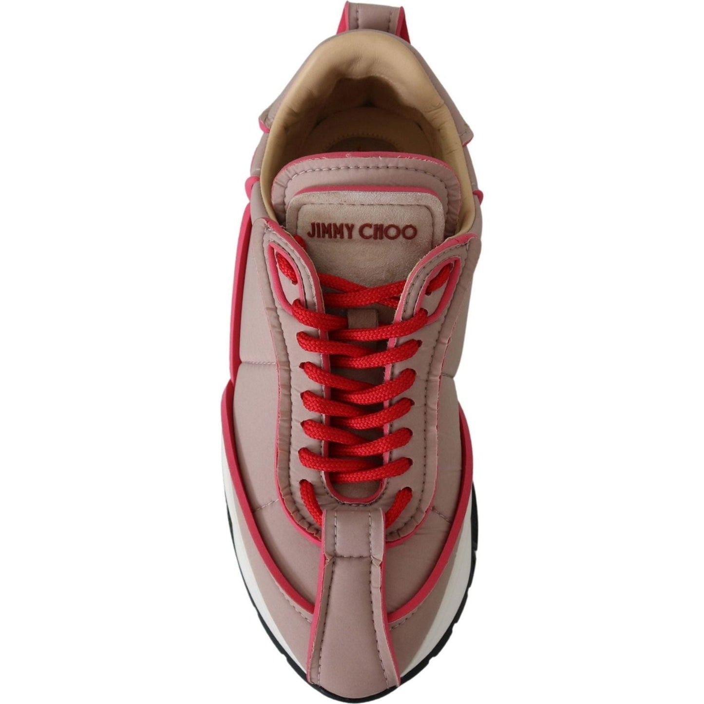 Jimmy Choo Ballet Pink Chic Padded Sneakers ballet-pink-and-red-raine-sneakers