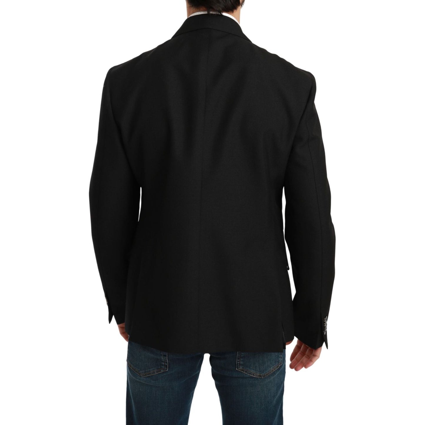 Dolce & Gabbana Elegant Black Slim Fit Formal Blazer black-slim-fit-jacket-coat-wool-blazer-1 IMG_2530-scaled-419a638f-ed9.jpg