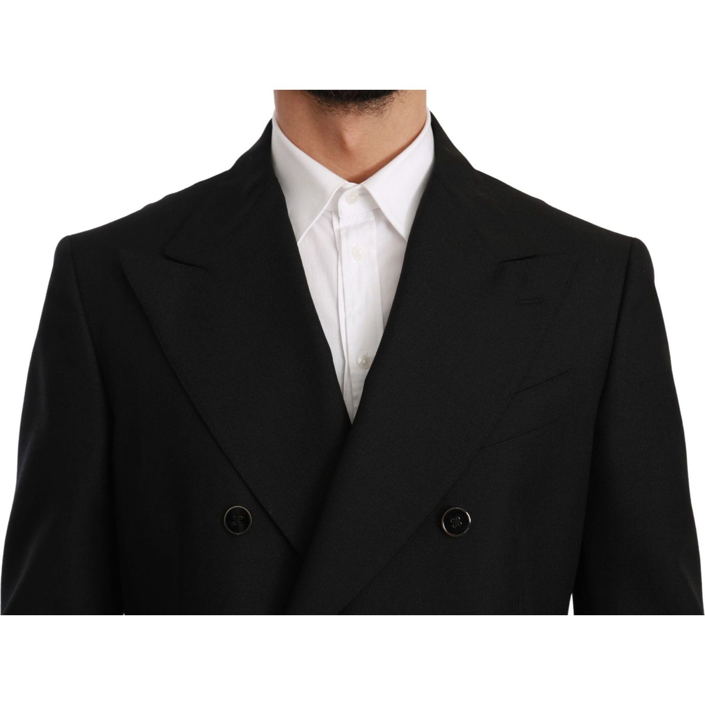 Dolce & Gabbana Elegant Black Slim Fit Formal Blazer black-slim-fit-jacket-coat-wool-blazer-1 IMG_2531-scaled-1ba74539-89c.jpg
