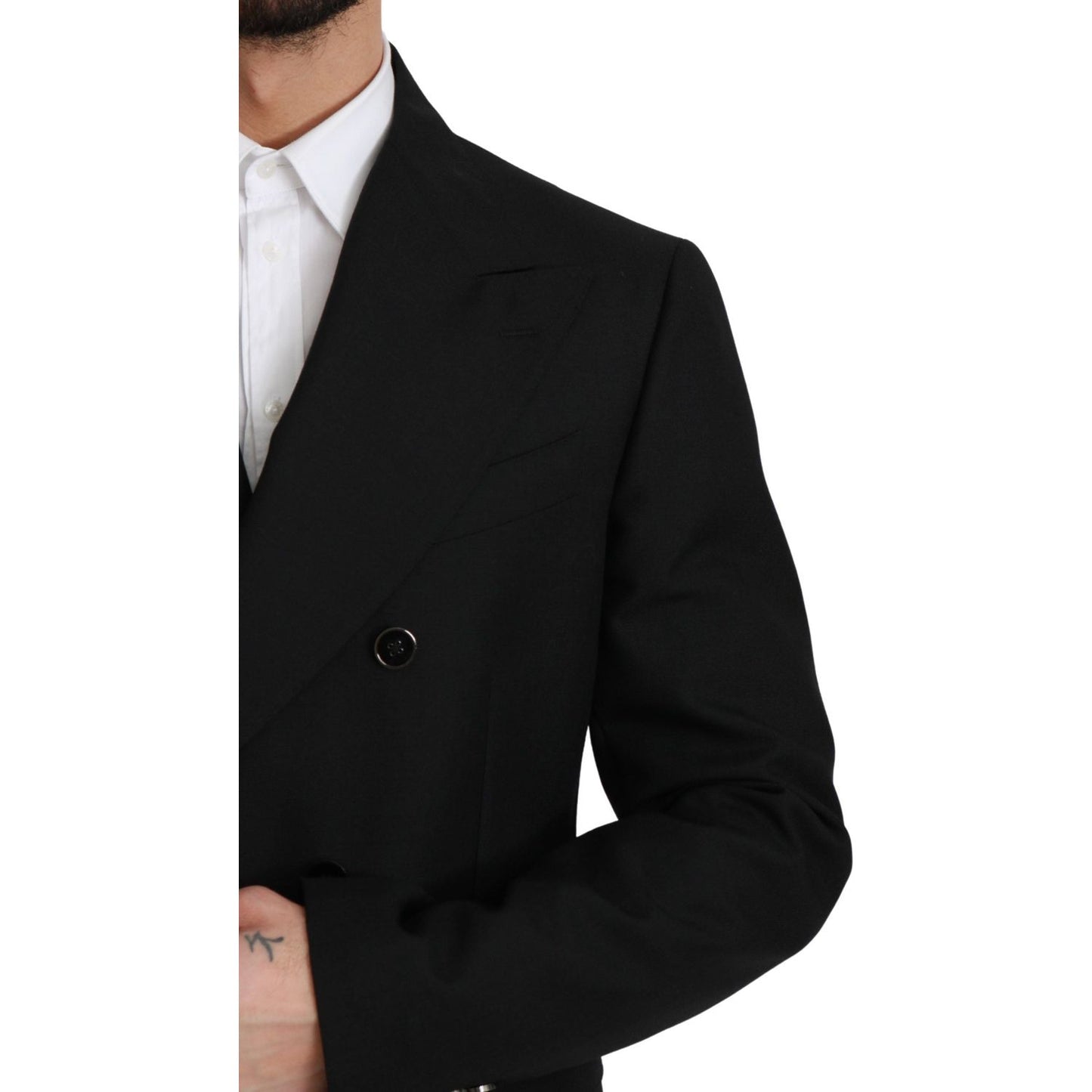 Dolce & Gabbana Elegant Black Slim Fit Formal Blazer black-slim-fit-jacket-coat-wool-blazer-1 IMG_2532-scaled-7e24b4a4-5d7.jpg