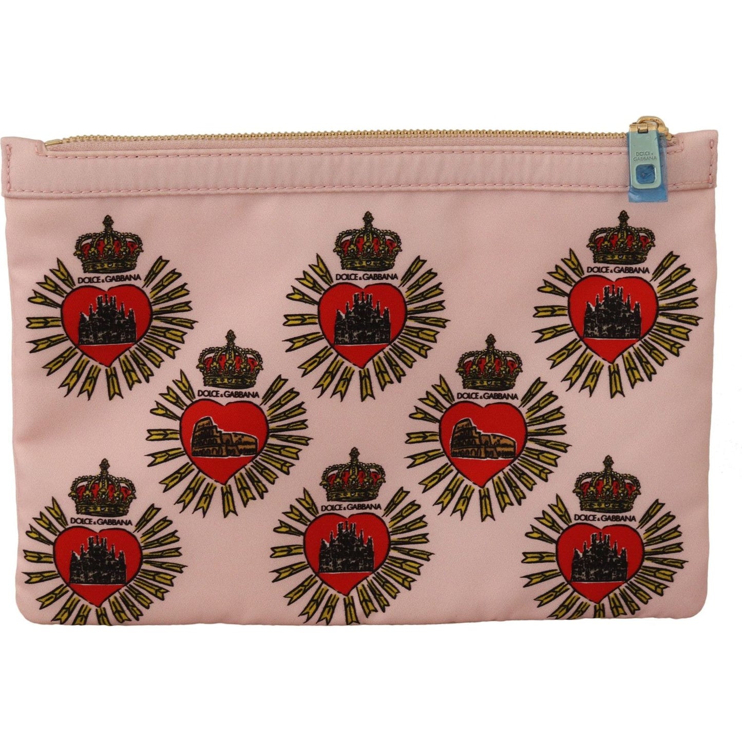 Dolce & Gabbana Elegant Pink Heart Clutch Wallet WOMAN WALLETS clutch-pink-d-g-logo-devotion-heart-nylon-pouch-wallet IMG_2615-scaled-9ca29ae4-e08.jpg