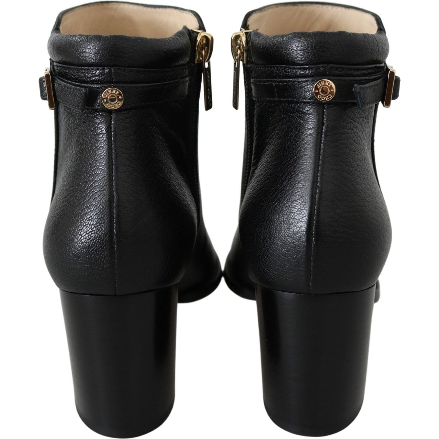 Jimmy ChooElegant Black Leather Heeled BootsMcRichard Designer Brands£769.00