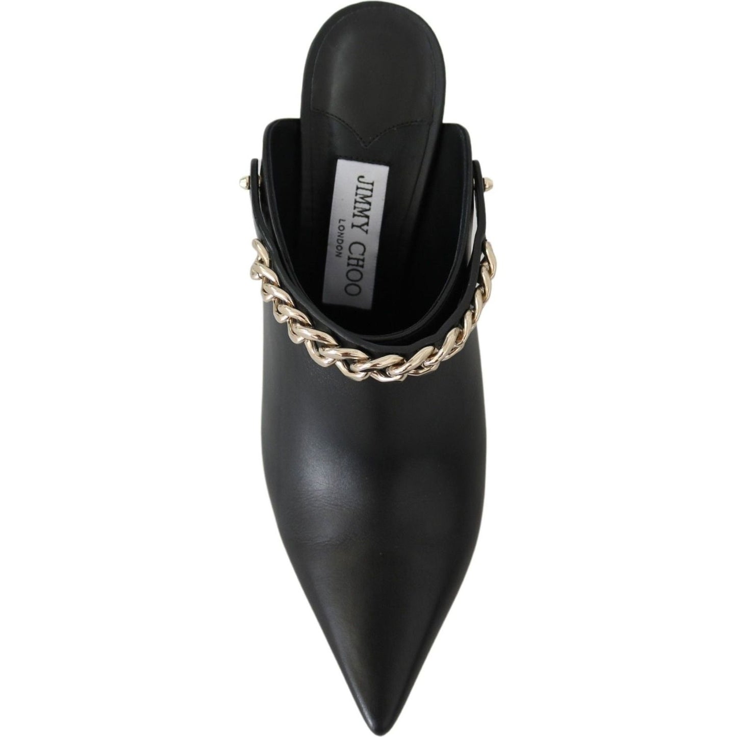 Jimmy Choo Elegant Black Gold Leather Pumps black-calf-leather-lexx-pumps-shoes