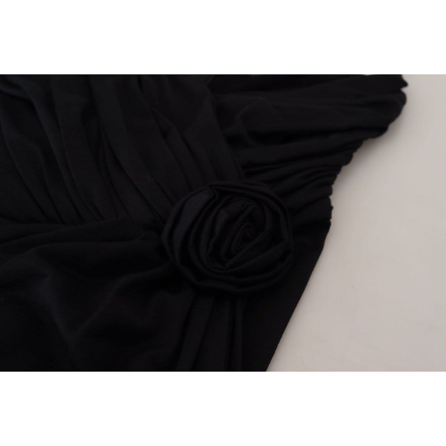Dolce & GabbanaElegant Black Sheath Wrap Wool DressMcRichard Designer Brands£1239.00