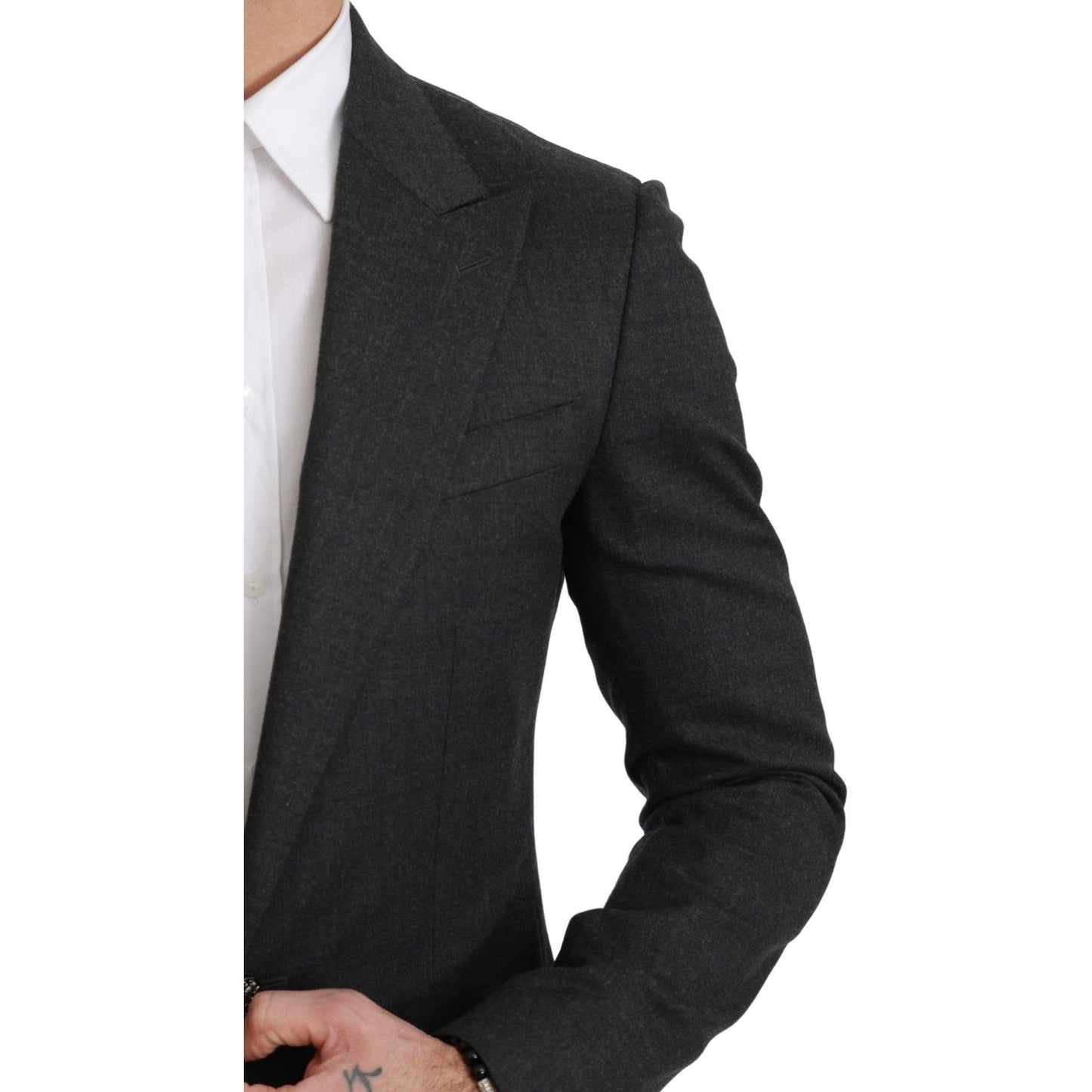 Dolce & Gabbana Elegant Gray Slim Fit Formal Blazer gray-napoli-slim-fit-jacket-wool-blazer IMG_2690-scaled-1dd7777c-732.jpg