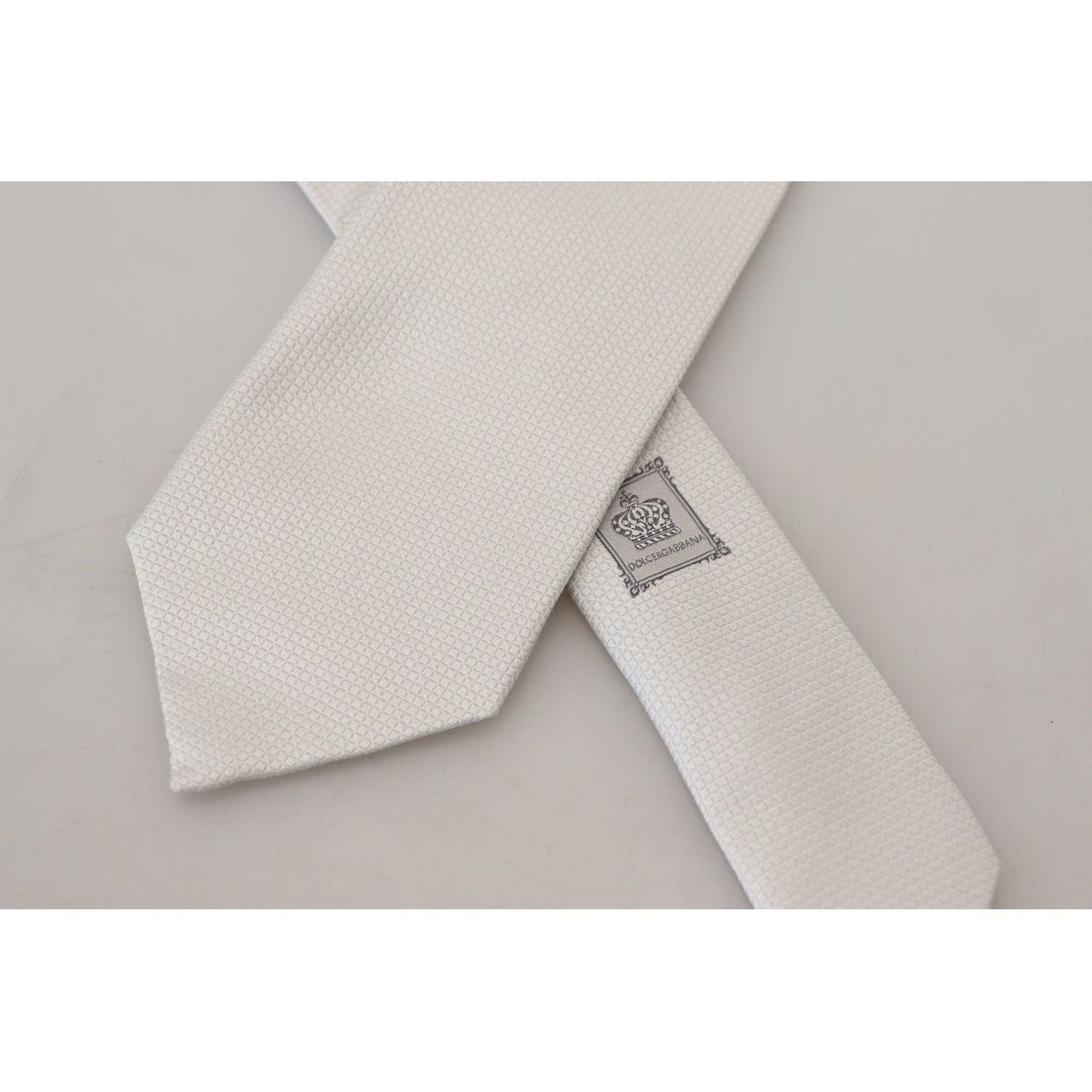 Dolce & GabbanaElegant Off White Silk TieMcRichard Designer Brands£139.00
