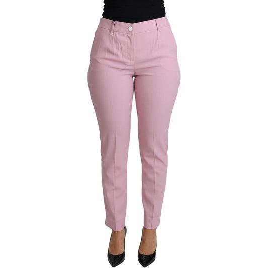 Dolce & GabbanaElegant Pink High-Waisted Wool TrousersMcRichard Designer Brands£309.00