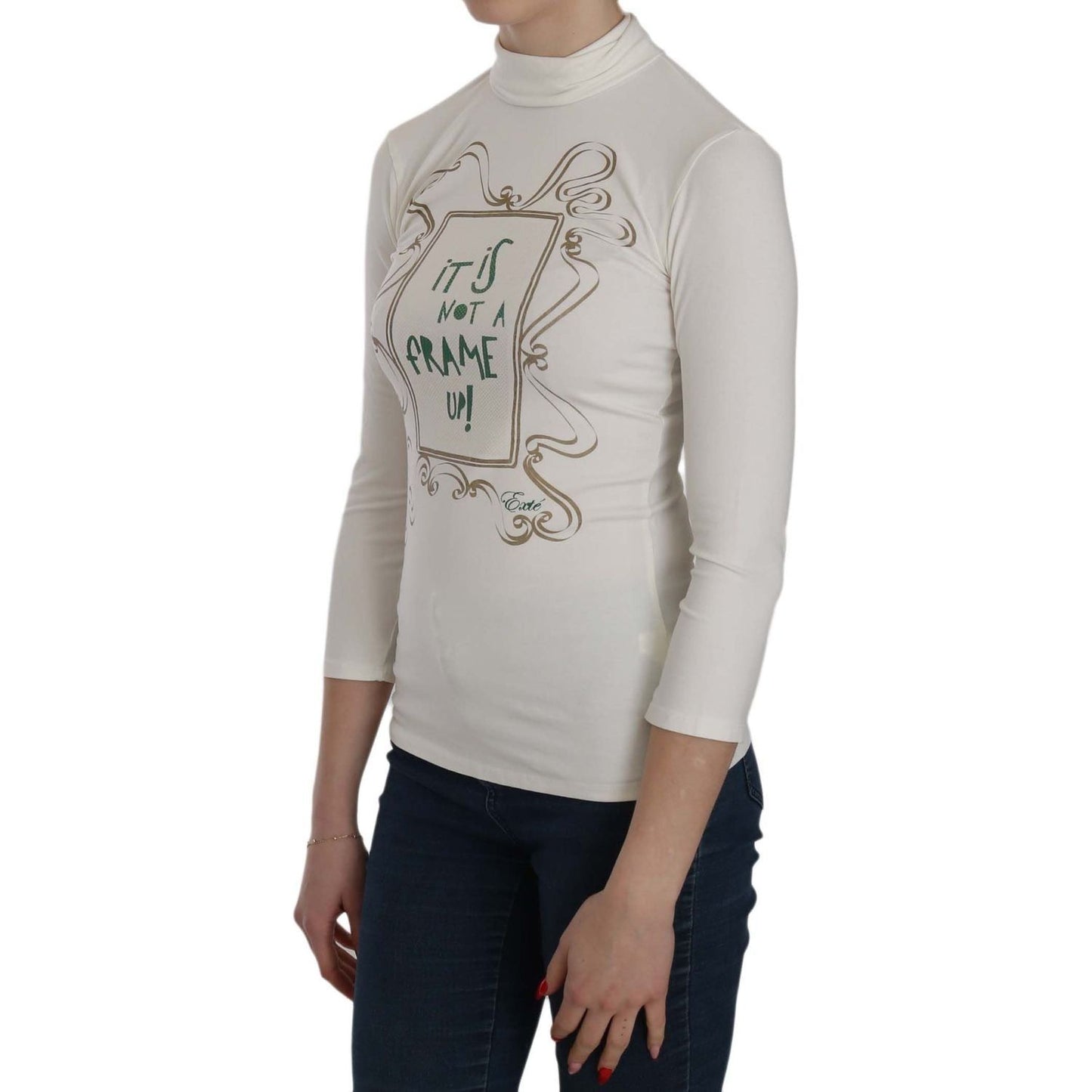 Exte Chic White Printed Turtle Neck Blouse white-printed-turtle-neck-3-4-sleeve-top-cotton-blouse IMG_2740-5bad97ed-1eb.jpg