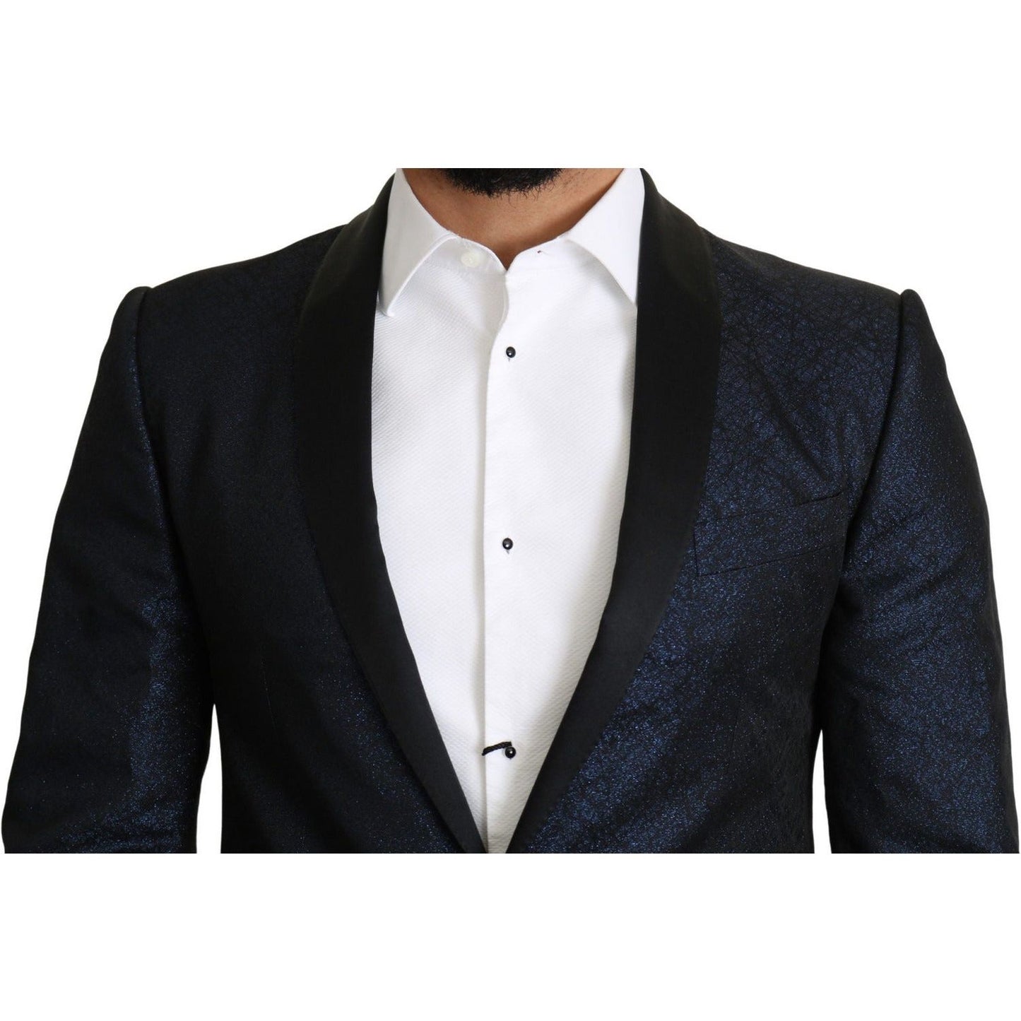 Dolce & Gabbana Elegant Martini Blue Slim Fit Blazer blue-slim-fit-jacket-coat-martini-blazer
