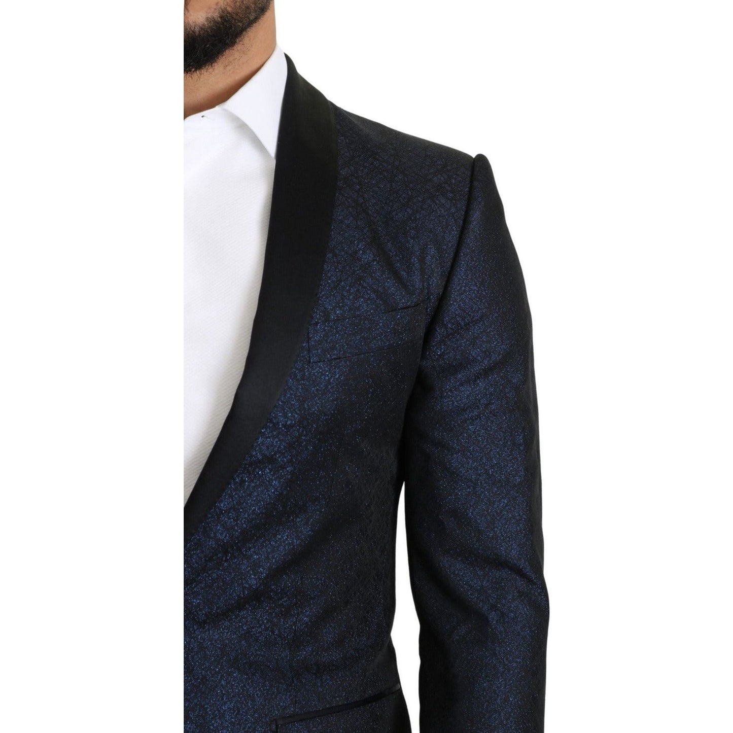 Dolce & Gabbana Elegant Martini Blue Slim Fit Blazer blue-slim-fit-jacket-coat-martini-blazer