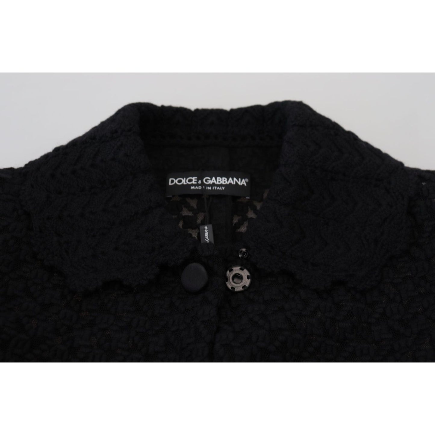 Dolce & Gabbana Classic Button Down Knitted Long Jacket black-button-down-long-blazer-cotton-jacket