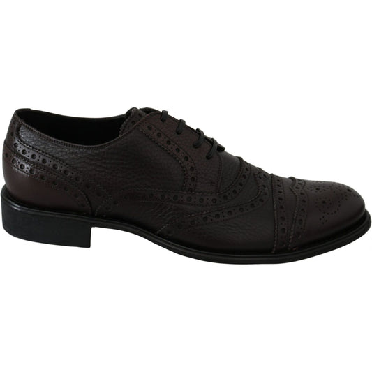 Dolce & Gabbana Elegant Mens Leather Derby Dress Shoes brown-leather-brogue-derby-dress-shoes-1 IMG_2764-scaled-c380c41d-a40.jpg