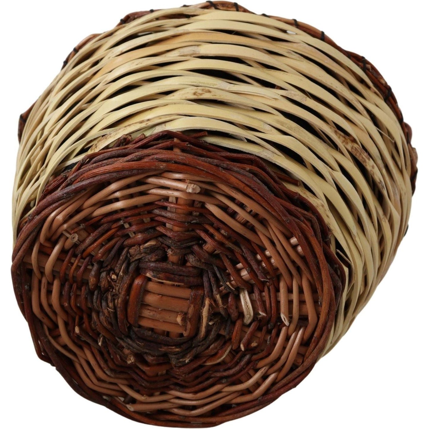Dolce & Gabbana Chic Beige Wicker Basket Tote Bag beige-wood-wicker-rattan-basket-tote-bag