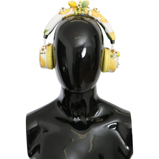 Dolce & Gabbana Glamorous Gold-Embellished Leather Headphones yellow-lemon-crystal-floral-headset-headphones IMG_2797-scaled-ba2c258b-470.jpg