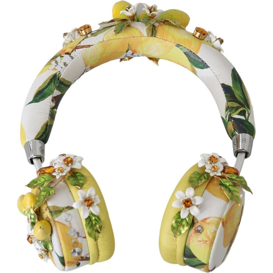Dolce & Gabbana Glamorous Gold-Embellished Leather Headphones yellow-lemon-crystal-floral-headset-headphones IMG_2800-994a21f6-2aa.jpg