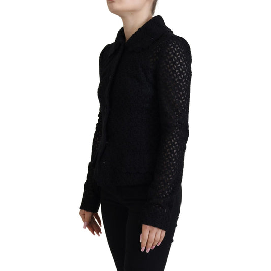 Dolce & GabbanaElegant Black Wool Blend Button Down JacketMcRichard Designer Brands£1069.00
