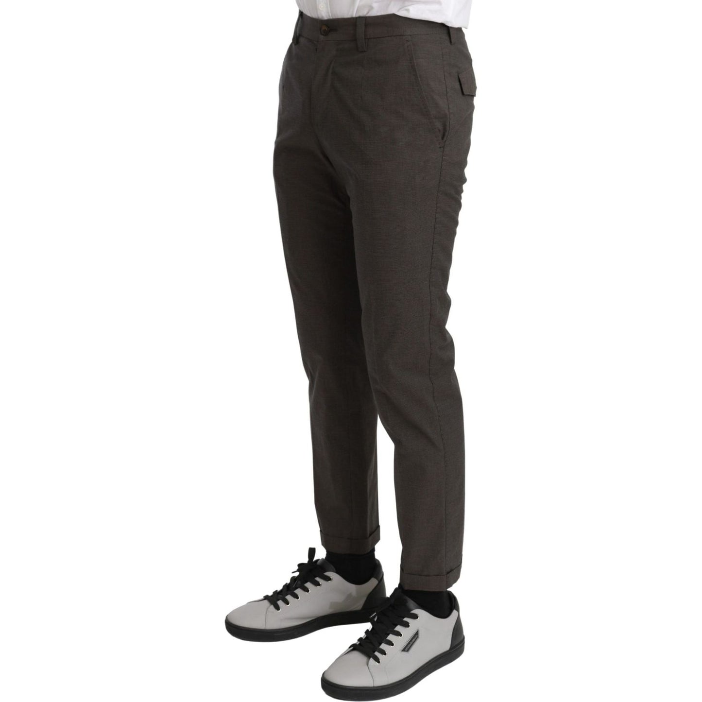 Dolce & Gabbana Elegant Brown Casual Pants brown-casual-mens-trouser-100-cotton-pants IMG_2805-scaled-11f8974e-5c7.jpg
