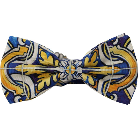 Dolce & GabbanaMulticolor Majolica Print Adjustable Papillon Bow TieMcRichard Designer Brands£169.00