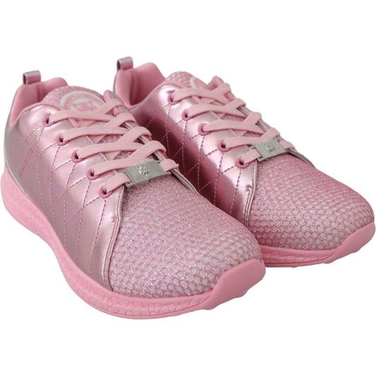 Plein Sport Chic Pink Blush Runner Gisella Sneakers pink-blush-polyester-runner-gisella-sneakers-shoes IMG_2899-scaled-a71e0b0f-ded.jpg