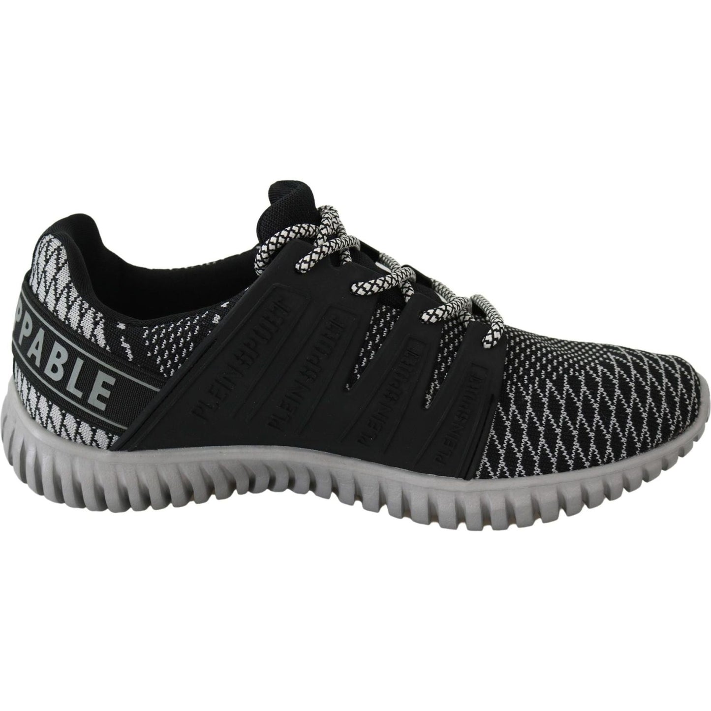 Plein Sport Exclusive Runner Mason Sneakers - Jet Black black-polyester-runner-mason-sneakers-shoes
