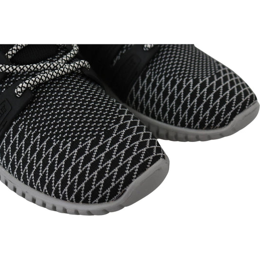 Plein Sport Exclusive Runner Mason Sneakers - Jet Black black-polyester-runner-mason-sneakers-shoes